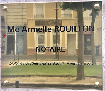 plaque notariale